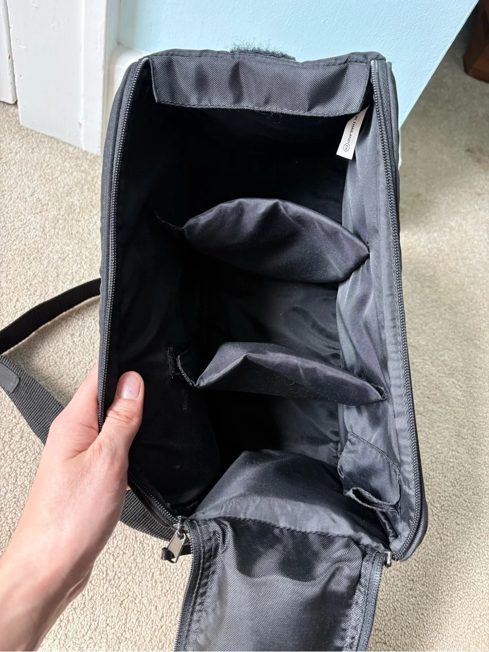 Vintage Polaroid Large Black Camera Bag Padded Crossbody Case Complete